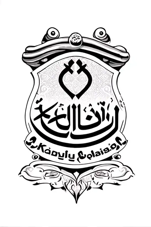Arabic Family Emblem With Karim In Arabic Text