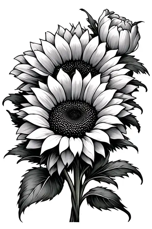 Sunflower Tulip Bouquet Surrounded