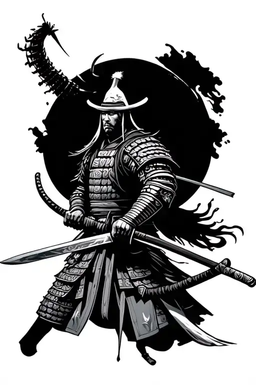 Samurai Warrior With Sword