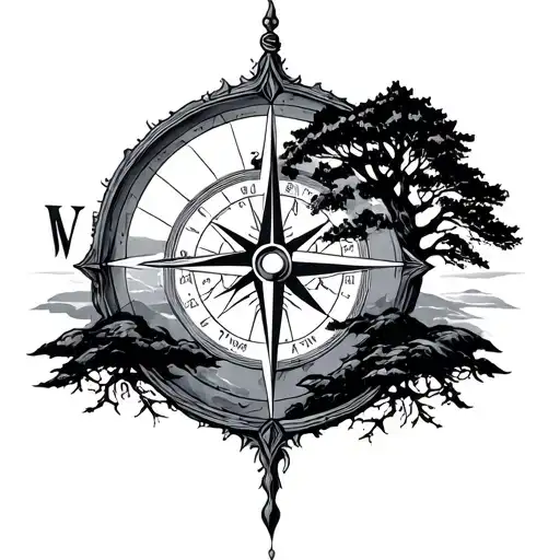 Compass And Tree
