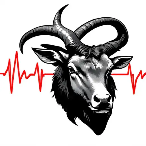 Taurus Zodiac Sign With A Heart Beat Ecg And Coordinate Of A Certain City