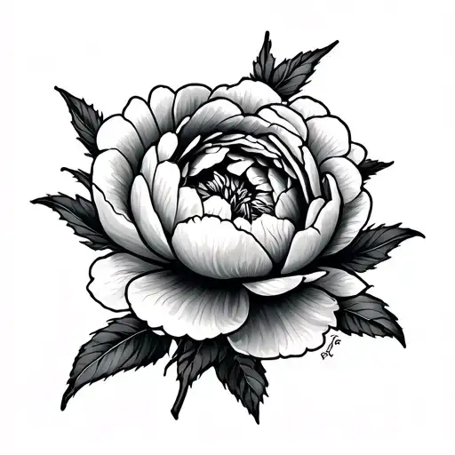 Peony And Lettering N