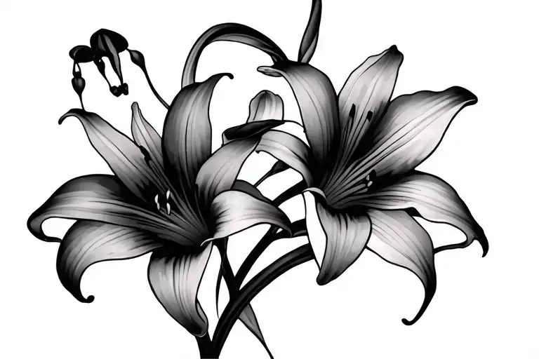 Lily Orchid Abstract