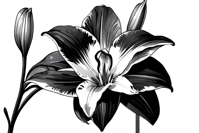 Lily Orchid Abstract Shades