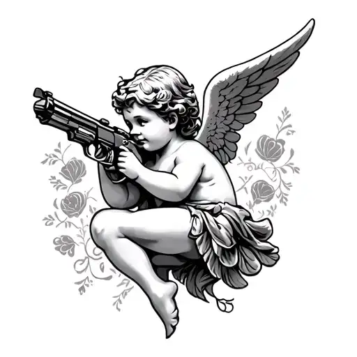 Cupid Valentine With Gun