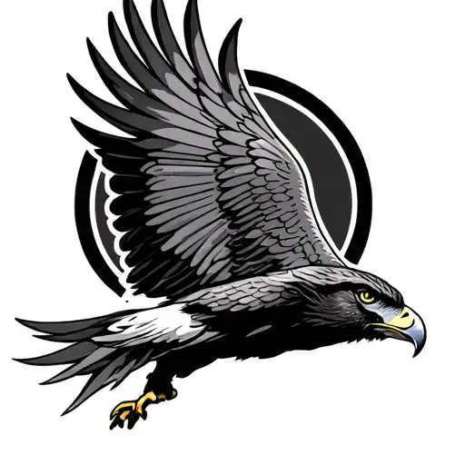 Hawk Midflight Pierced