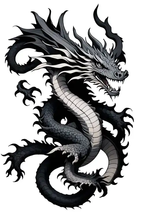 Dragon Wrapping Around Hand