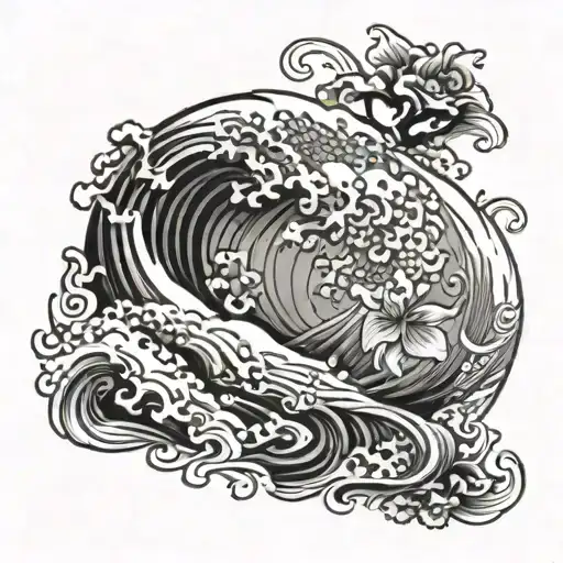 The Japanese Wave With A Koi Fish