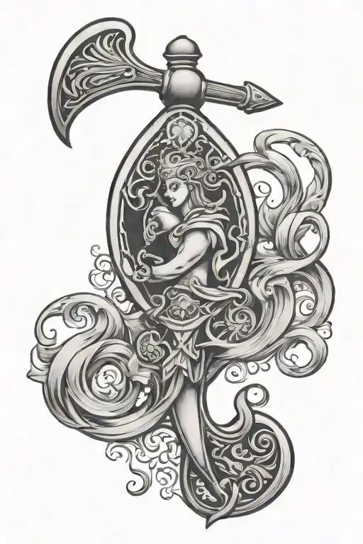 Paddle And Aquarius Symbol