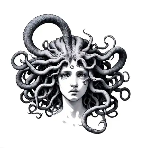 Medusa Holding The Head