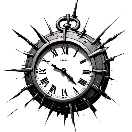 Clock With Broken Metal Bars