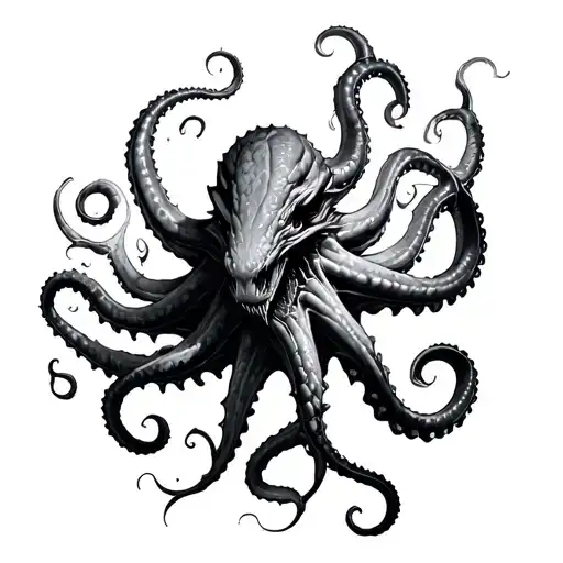 Kraken In The Syle Of Meshuggah Band Inspired Dystopian