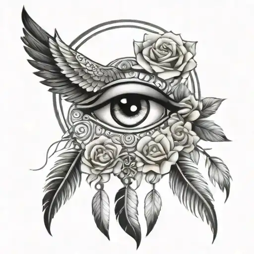 Eye Of Horus Dreamcatcher Roses