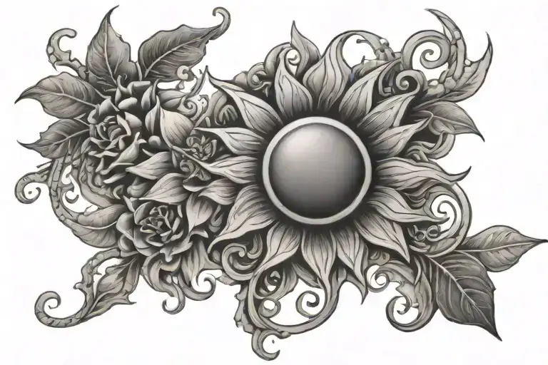 Sun And Flowers Intertwined