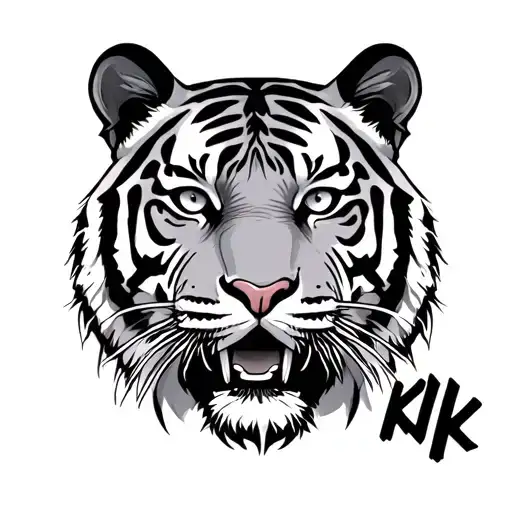 Tiger With Letters Kik