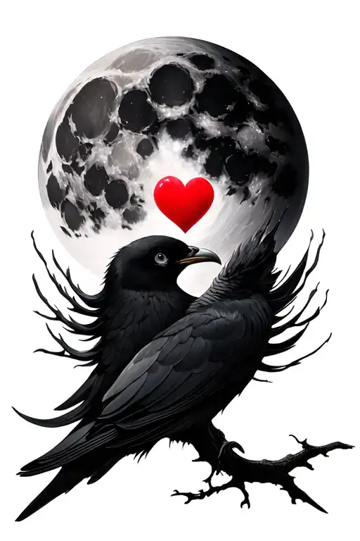 Eeor Looking At Moon With Heart