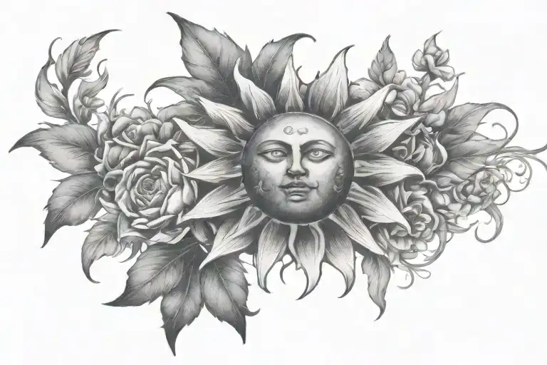 Sun And Flowers Wrapped