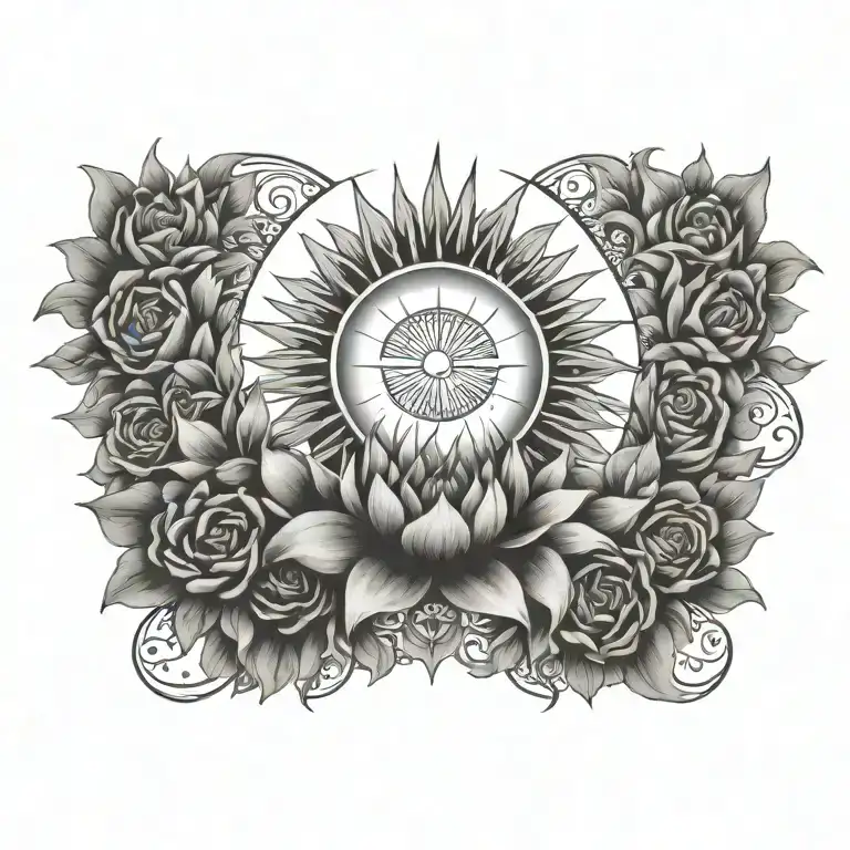 Sun And Flowers Wrapped