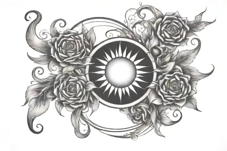 Sun With Flowers Entangled