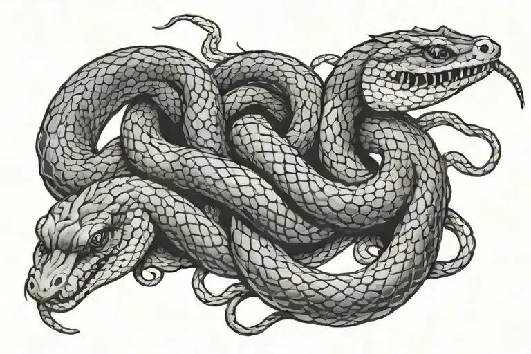 3 Snakes Entretwined Together Symbolizing Loyalty Femininity And Power