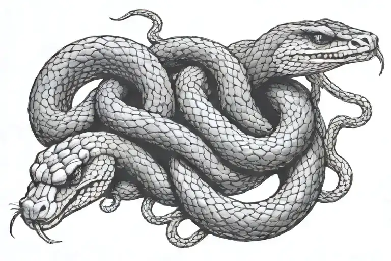 3 Snakes Entretwined Together Symbolizing Loyalty Femininity And Power