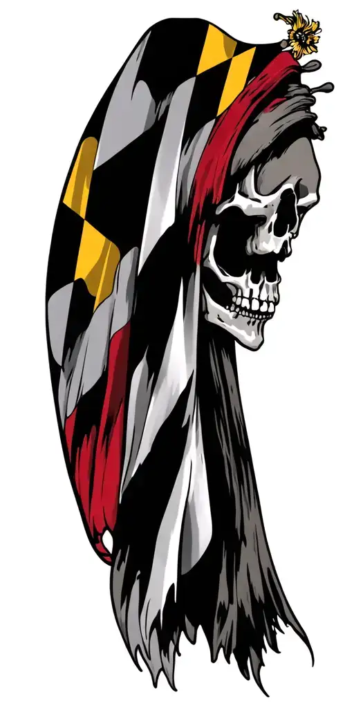 Maryland Flag And Death