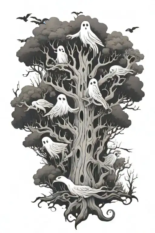 Ghosts In Spooky Forest