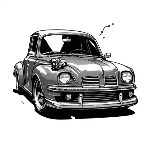 Car With Cigarette Being Consumed