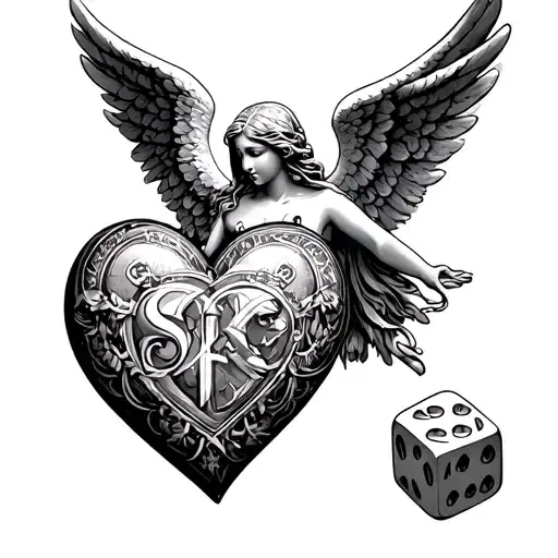Angel Dice Money Heart
