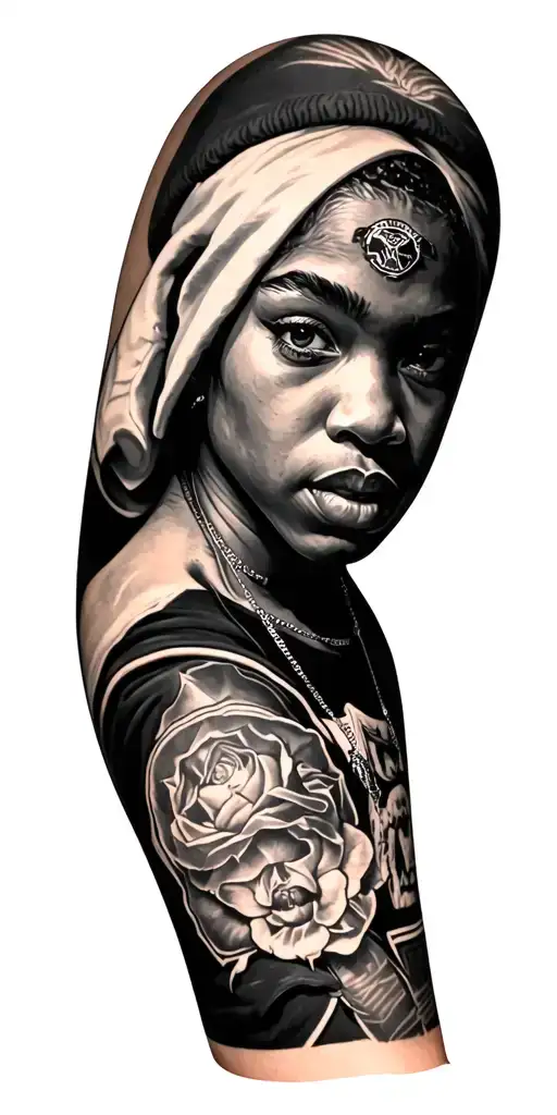 90'S Hip Hop Black And Grey Sleeve