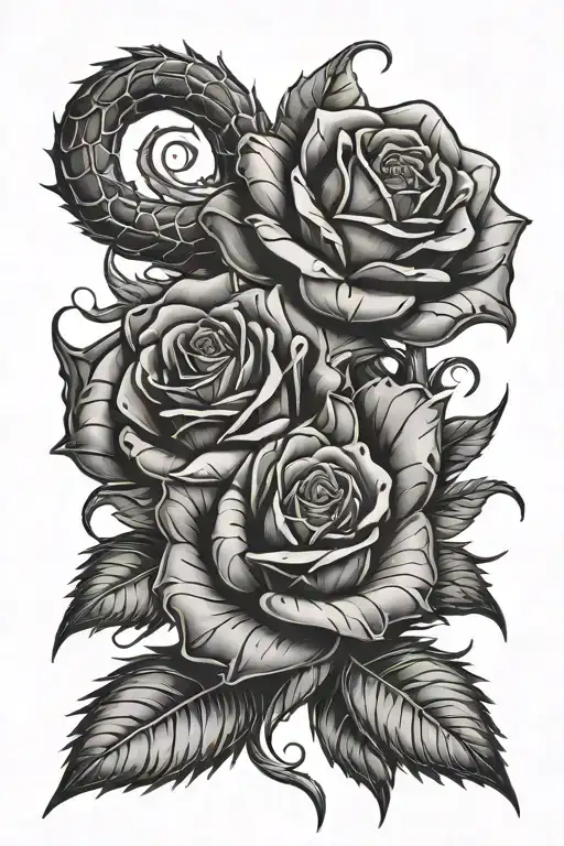 Snake Thorny Rose That Formed