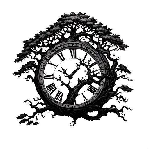 Tree Inside The Clock