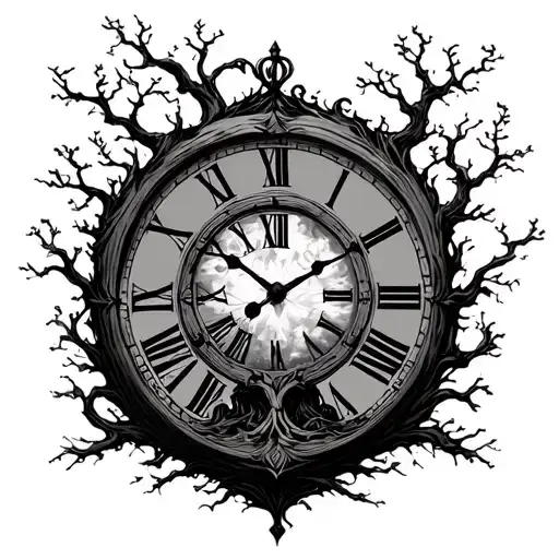 Tree Inside The Clock