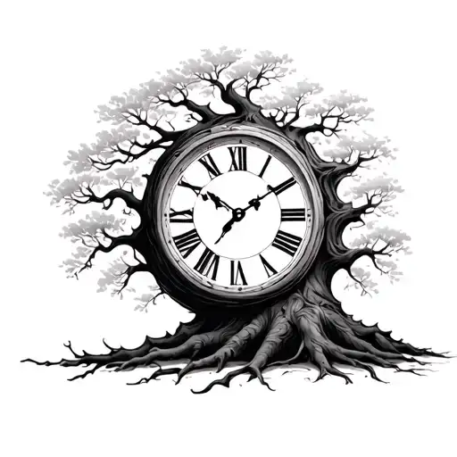 Tree Inside The Clock