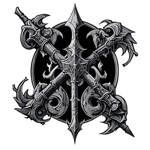 Warhammer 40K Medieval Art Style Tattoo Design