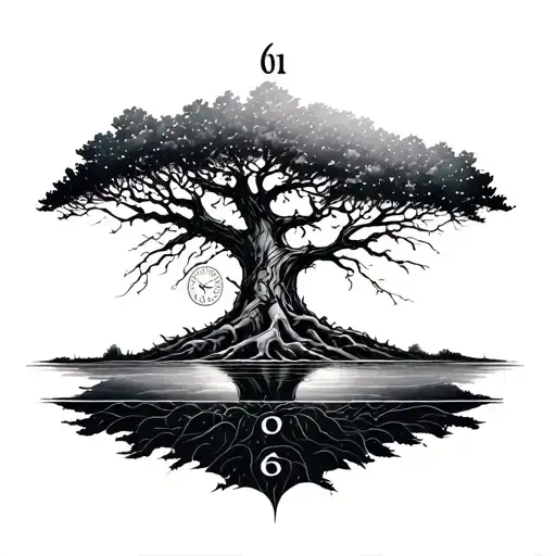 Trees Growing In Clock