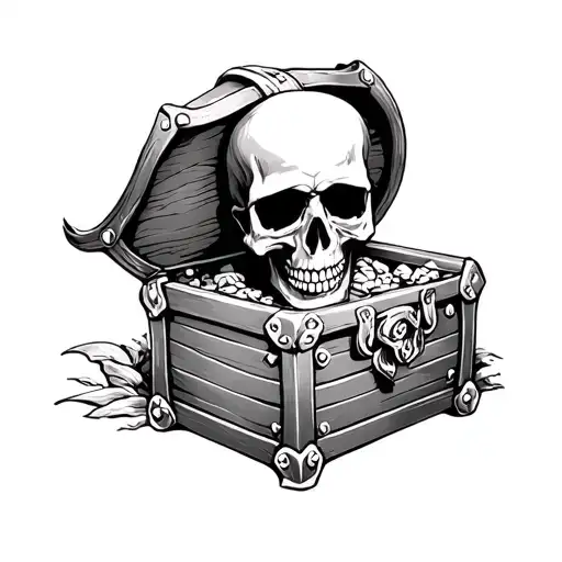 Pirate Skull Treasure Chest