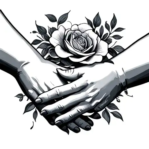 Mother Son Holding Hands