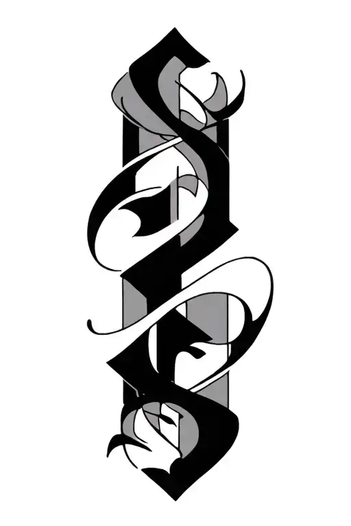 Script A Tattoo Design