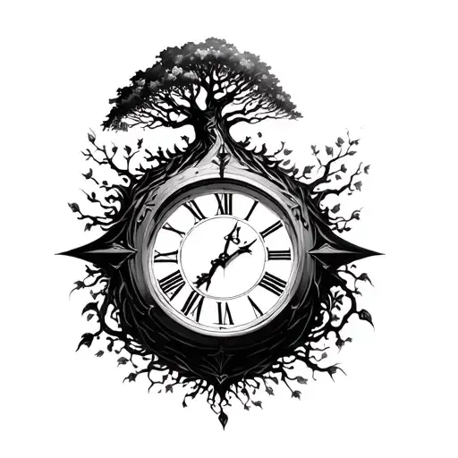 Tree Inside The Clock