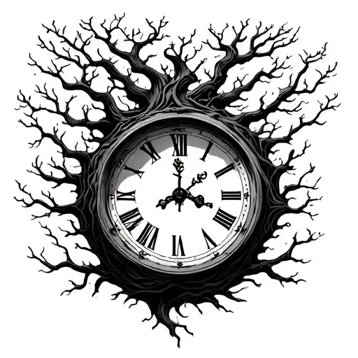 Tree Inside The Clock