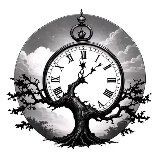 Tree Inside The Clock