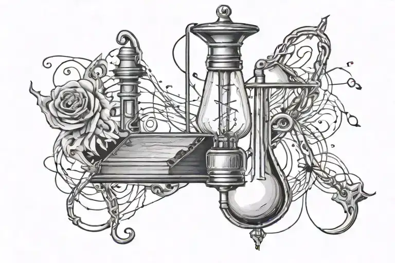 It's Dark Under The Lamp With Ecg Hearbeat Underneath It As Underline