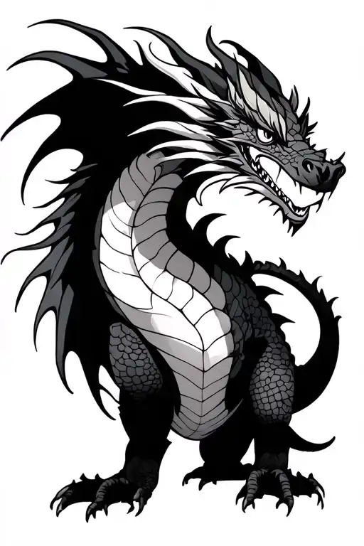 Dragon Full Body Similar To Haku From Spirited Away
