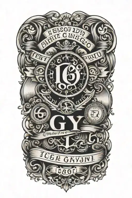Design A Tattoo Showcasing The Journey Of Overcoming Ptsd With The Phrase 'Igy6' As The Focal Point