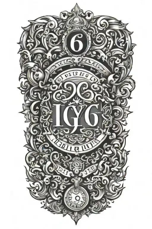 Design A Tattoo With The Phrase 'Igy6' As The Focal Point