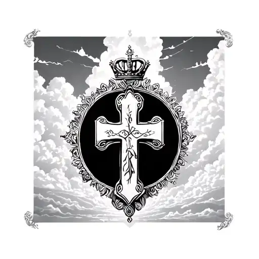 Bible Crown Cross Sky