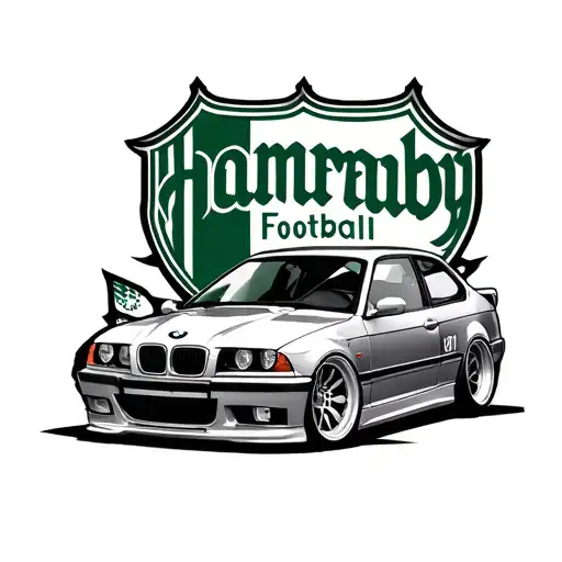 Hammarby Football Team Logo With Bmw E46