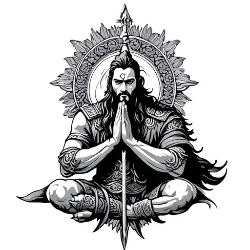 Warrior Praying To God