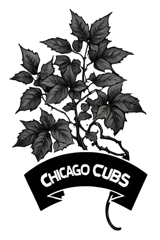 Boston Ivy Vines With Chicago Cubs Logo